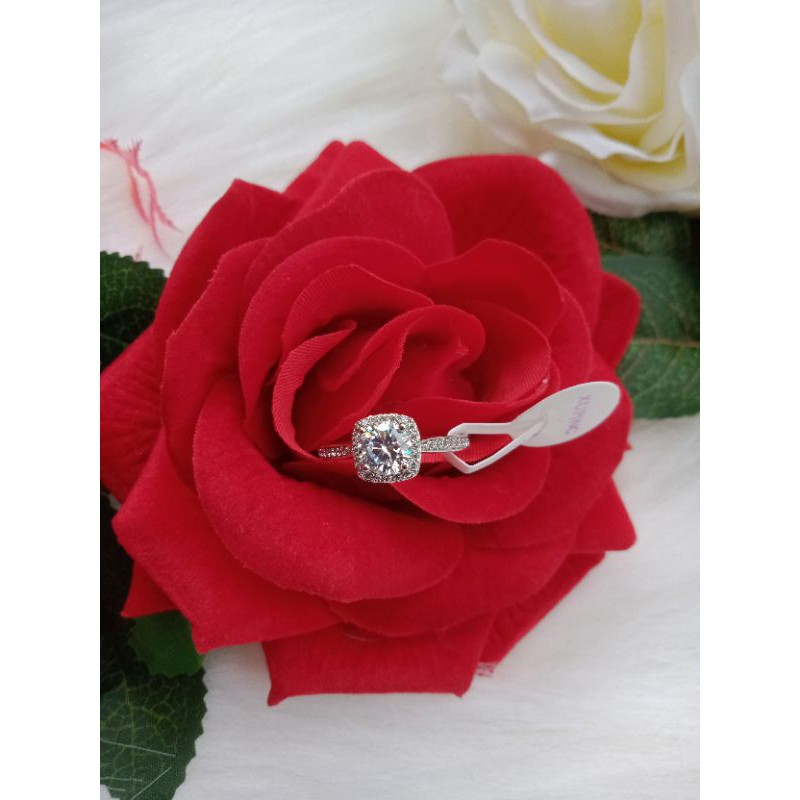 CINCIN XUPING CINCIN BERLIAN IMITASI CINCIN LAPIS EMAS PUTIH