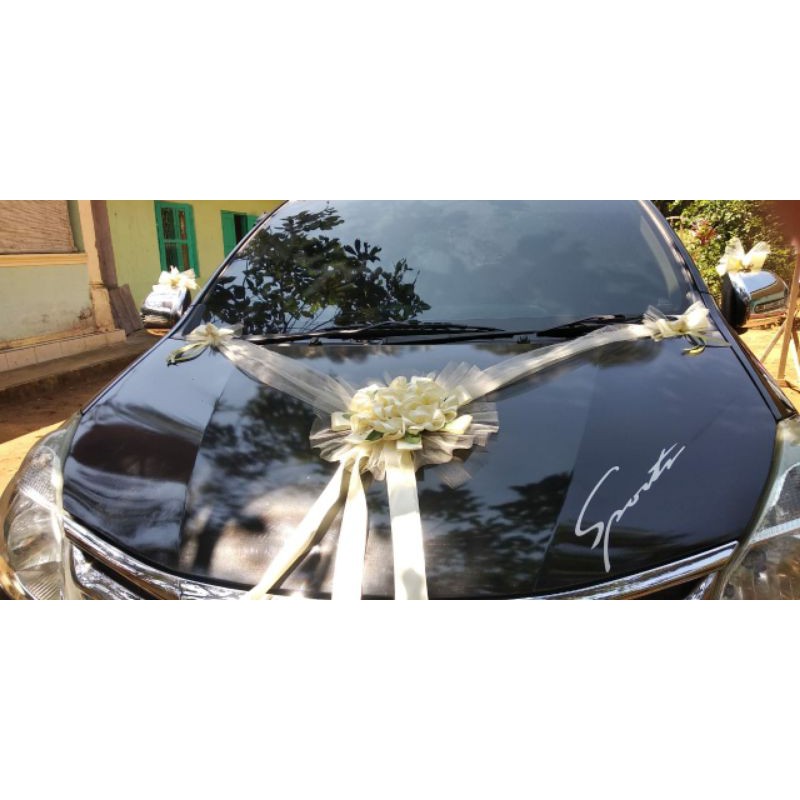 Bunga hias mobil pengantin, bunga mobil pengantin