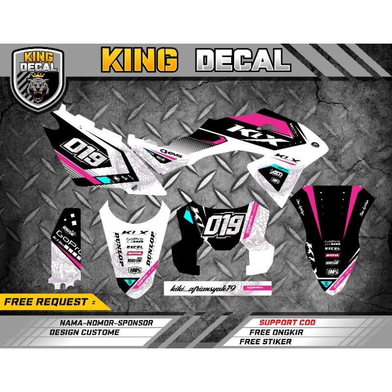 DECAL DTRACKER DECAL KLX BF KLX OLD KLX S DECAL KX CUSTOME DECAL MURAH KLX BF 150L DECAL CRF 150L