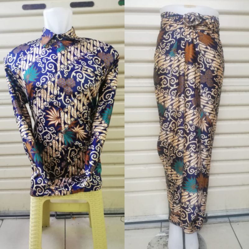 IndahKebaya | 50+ MOTIF /COUPLE ROK LILIT DAN KEMEJA PANJANG / COUPLE BATIK MURAH / ROK KEBAYA JUMBO