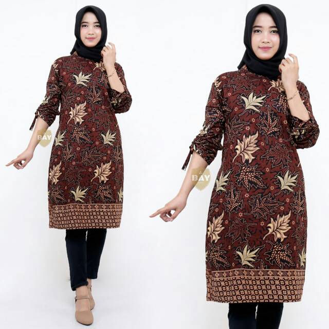 Tunik seno coklat batik original