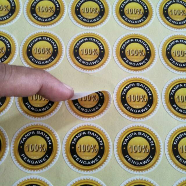 

Cetak Stiker Label Kemasan Product A3 Vinyl + Cutting murah