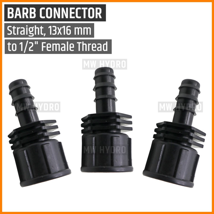 Female Connector 1/2 inch ke Selang PE 16 mm / 13 m