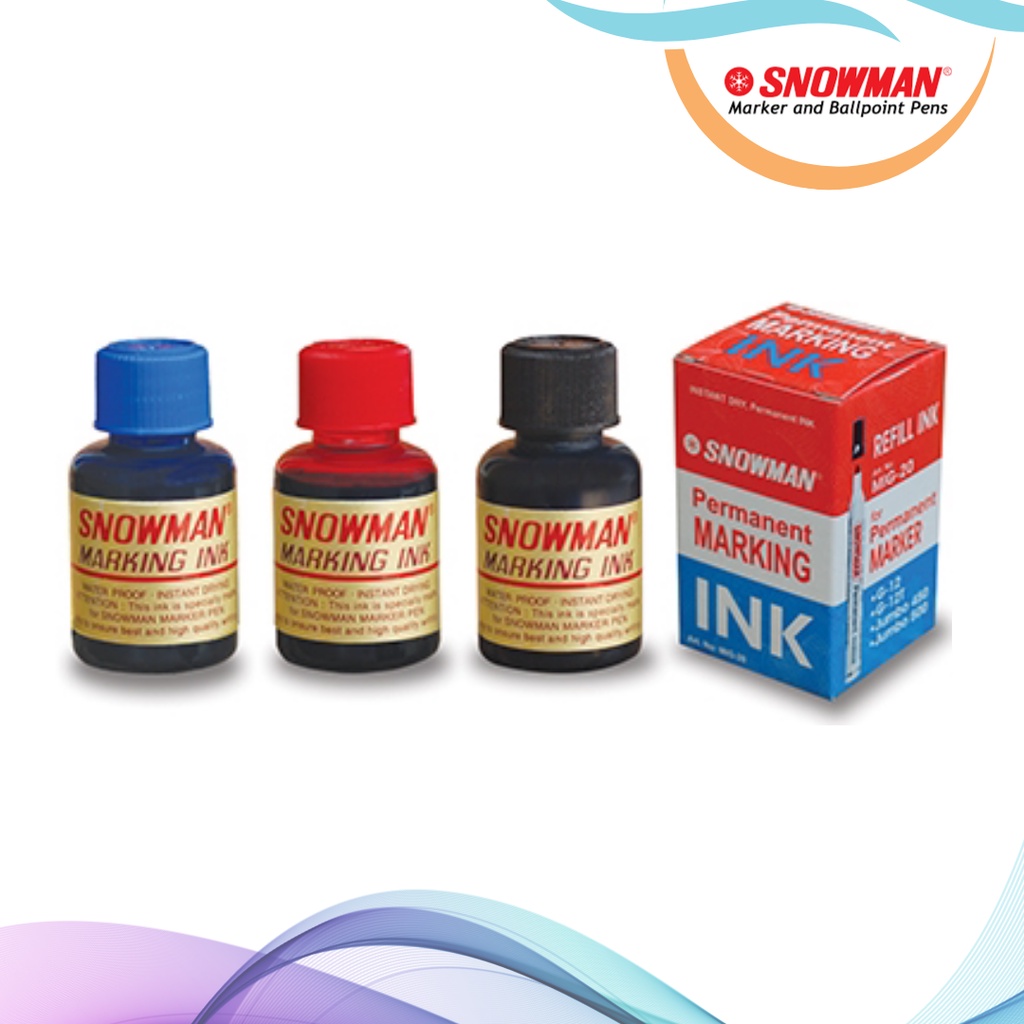 

PERMANENT REFILL INK / TINTA SPIDOL PERMANEN SNOWMAN MIG-20