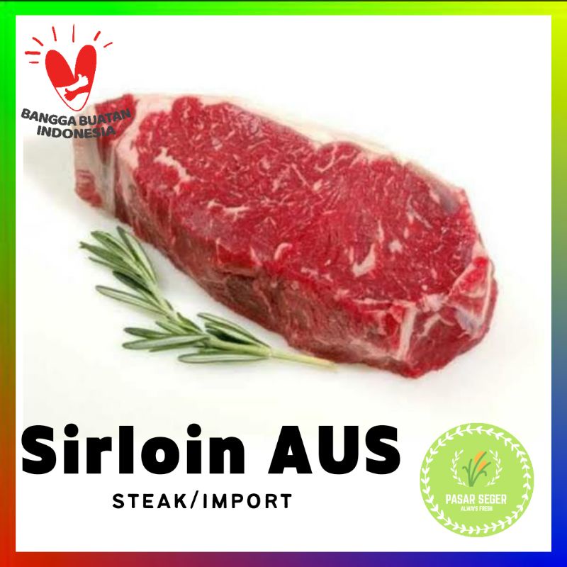 

Daging Sapi New Zealand Sirloin Beef Steak Impor pack 200gr