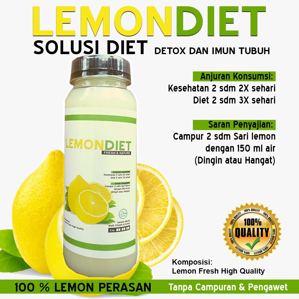 Lemon Original 100% - WAY LEMON Pelangsing Sari Buah Asli 250 ml WayLemon Diet Detox Para Artis Ec R