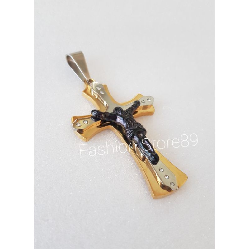 New import kalung Titanium salib Jesus kalung Fashion rohani Anti Karat Import bestquality Antikarat