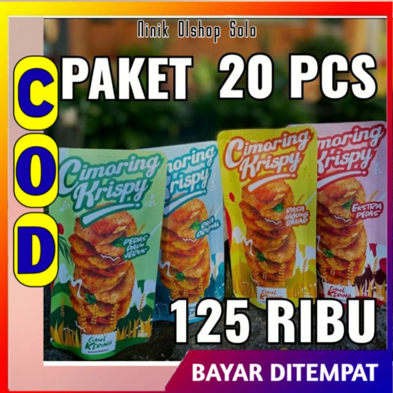 

✅ ( TERMURAH ) Paket usaha 20 pcs Cimol Kering Cimoring Crispy All Varian