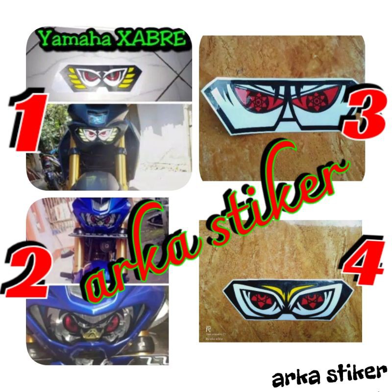 Stiker lampu depan yamaha xabre