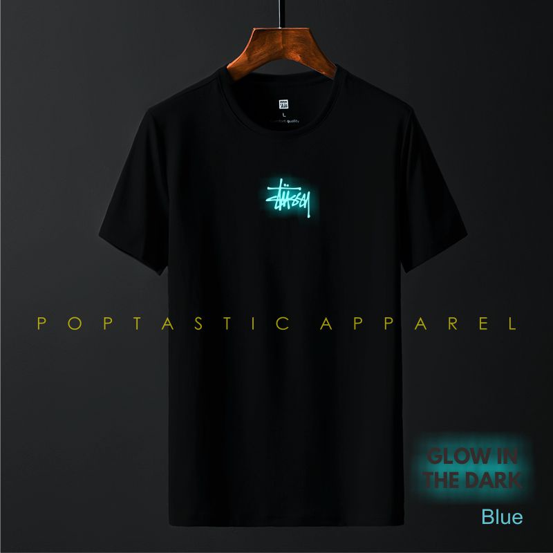 Kaos Distro COWOK CEWEK glow in the dark BIRU