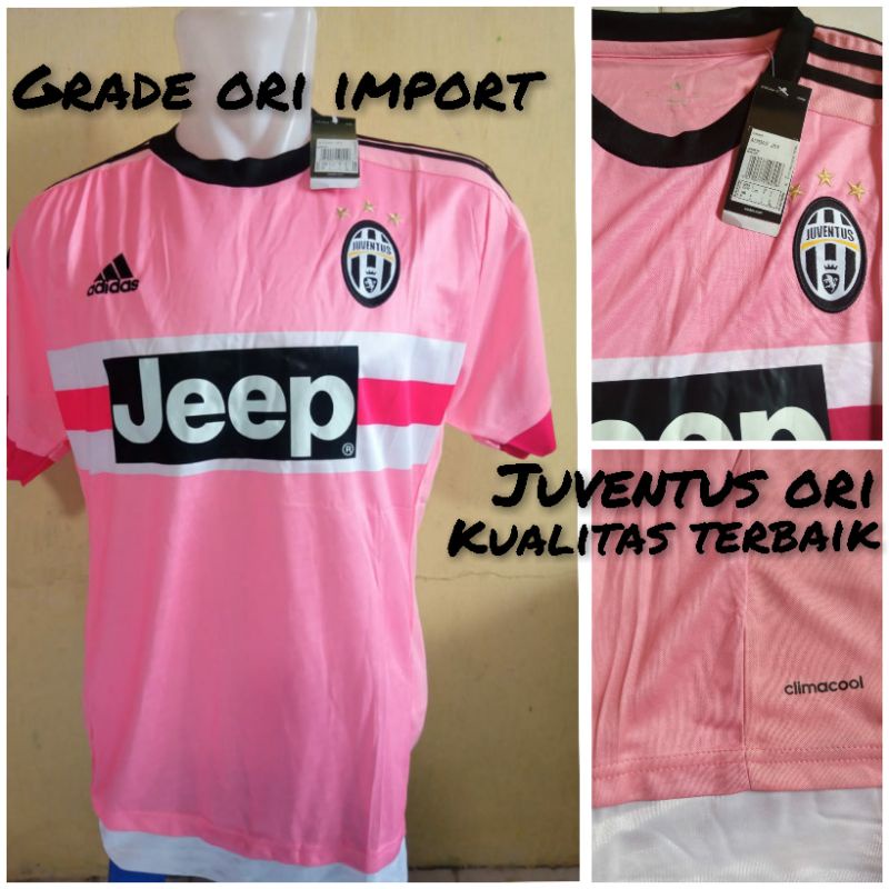 OBRAL TERMURAH Jersey Bola Langka JERSEY BOLA JUVENTUS PINK GRADE ORI IMPORT BAJU BOLA KUALITAS TERB