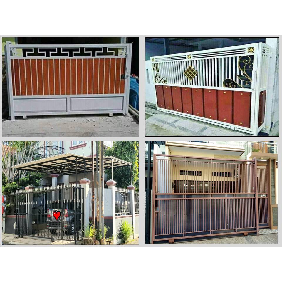 Pintu pagar dorong Pagar minimalis Pintu dorong murah