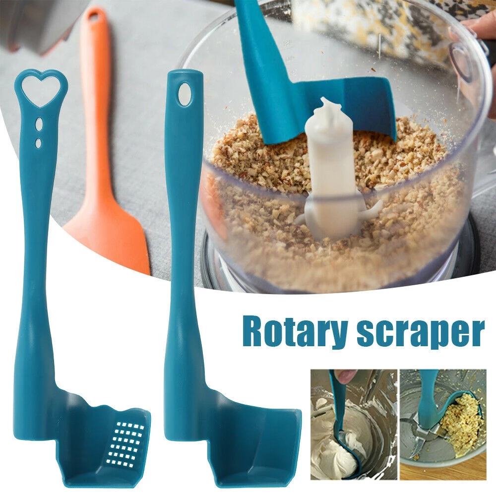 Spatula Putar Dapur Mixing Spatula Termomix Penghilang Porsi Food Processor Rotary Mixing Drum Spatula