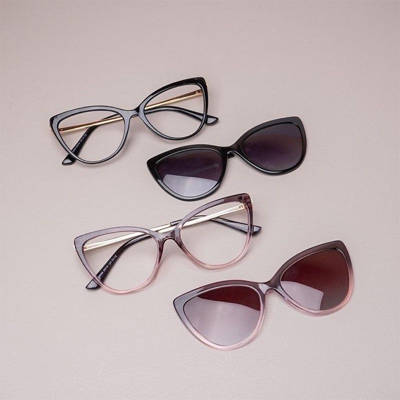 Kacamata Clip On Cat EYE|Kacamata Cat Eye Kekinian|Kacamata Polaroid Cat Eye|Kacamata Fashion Cewek