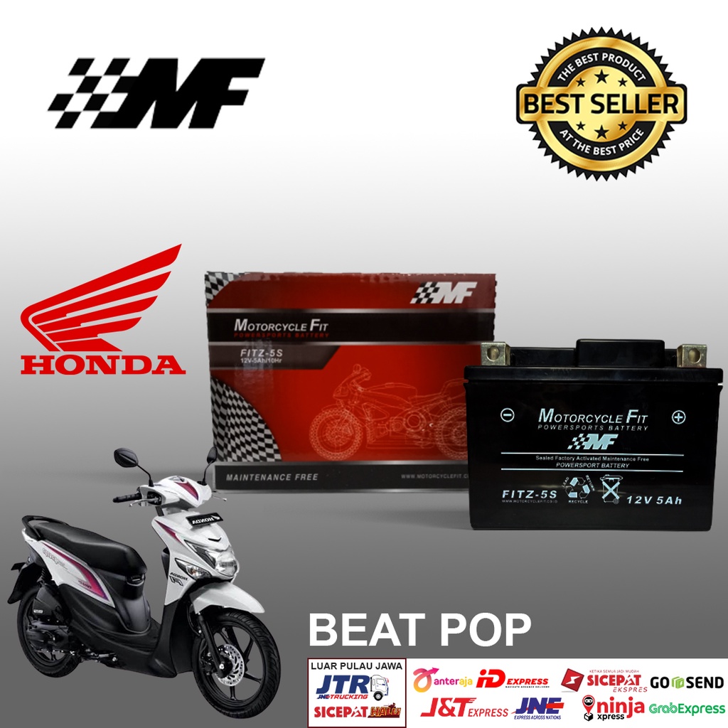 Aki Motor Honda Beat Pop Accu MF GTZ5S Accu Kering Aki MF FITZ5S Berkualitas
