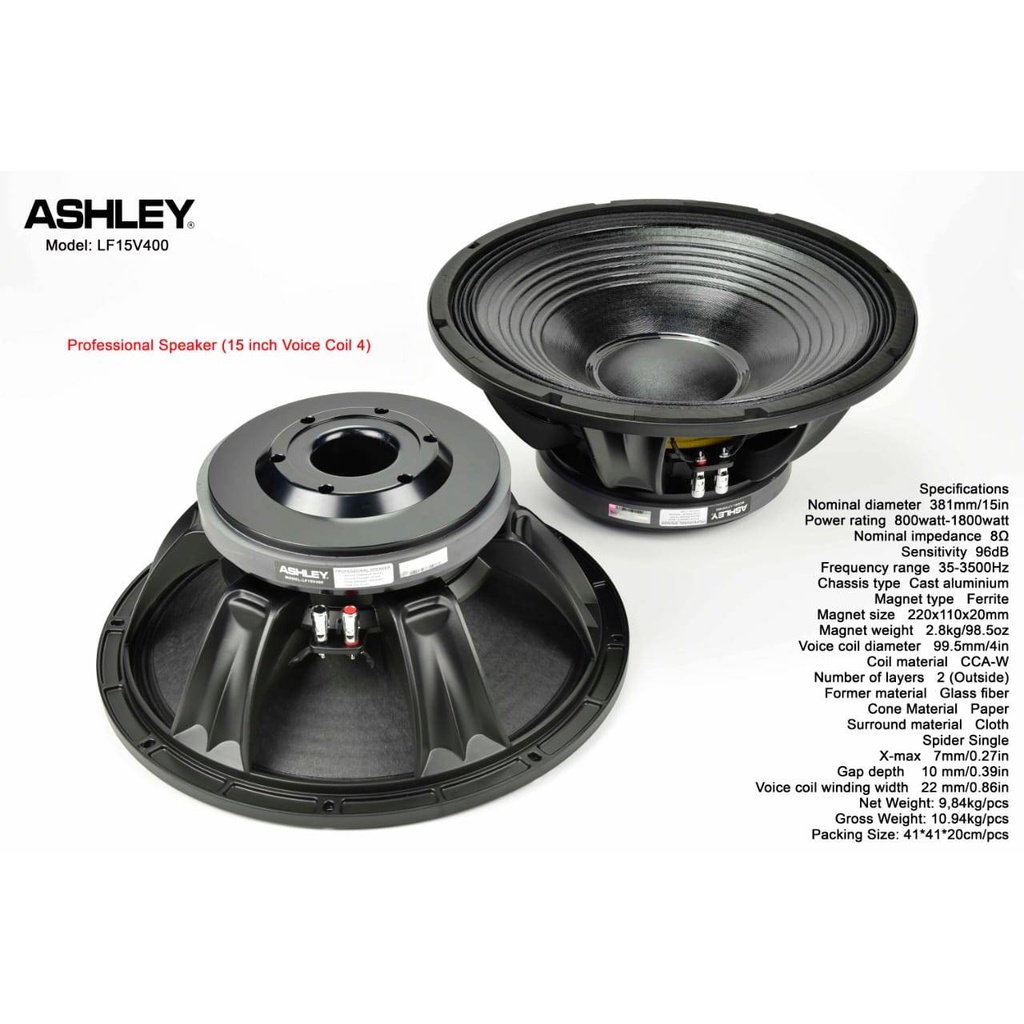SPEAKER ASHLEY LF15V400 ashley LF 15 V400 15 inch LF 15 V 400