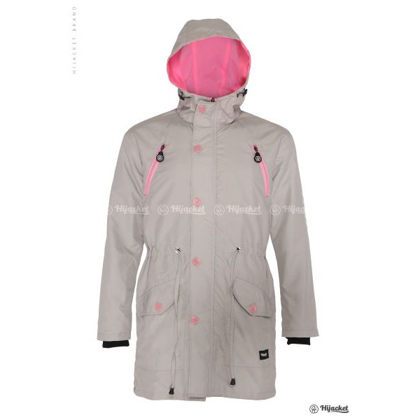 HIJACKET® MONTIX - Cream | Jaket Wanita | Jaket Hoodie Wanita Syar'i | Hijacket Original