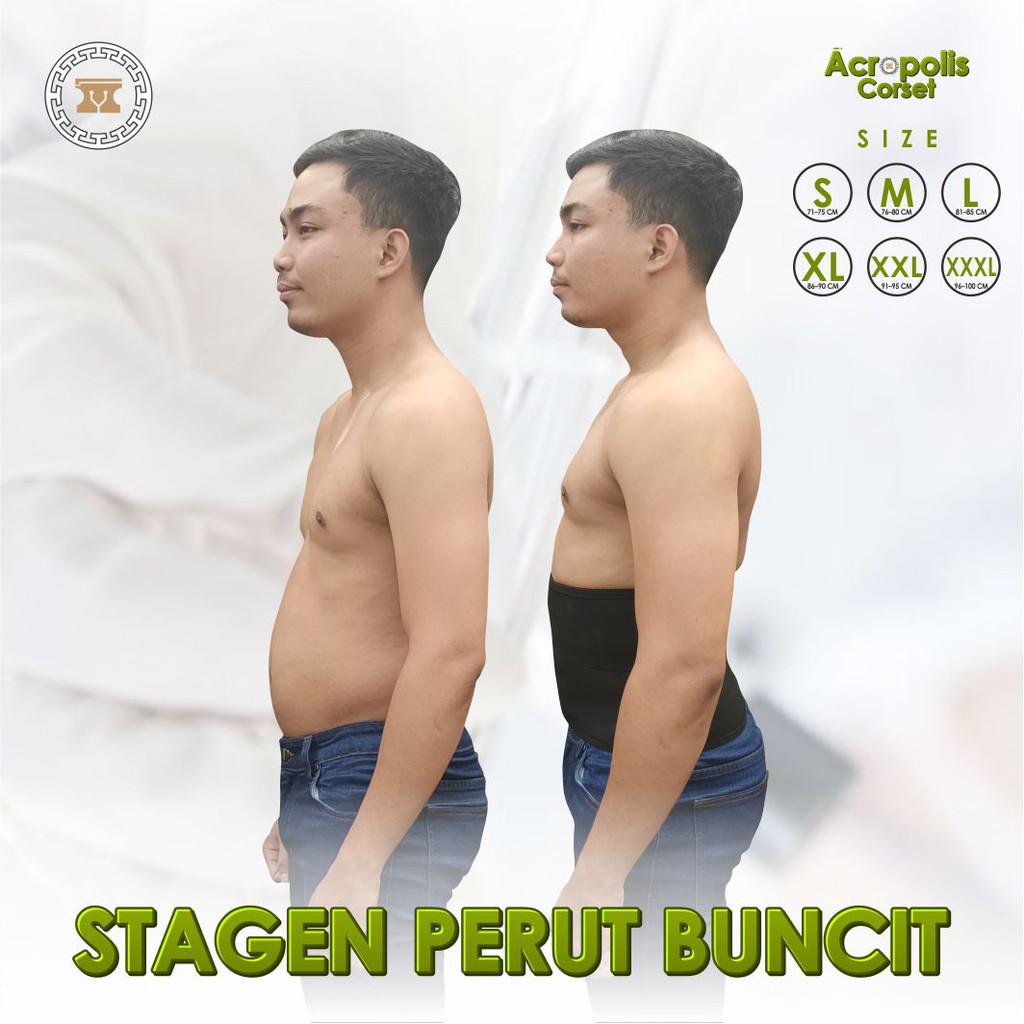 Stagen / Korset Pria / korset laki laki / korset cowok pengecil perut / Korset  Pelangsing buncit