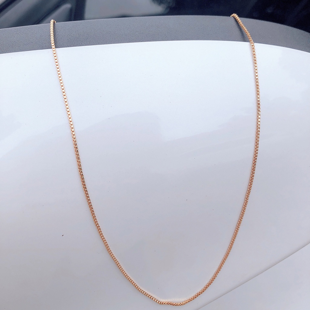 Y315 Kalung Rantai Wanita Lapis Emas 18k Aksesoris Wanita Anti Karat Kalung Dewasa Panjang 46cm