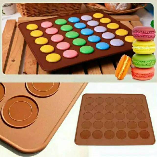 Alas cetak macaron