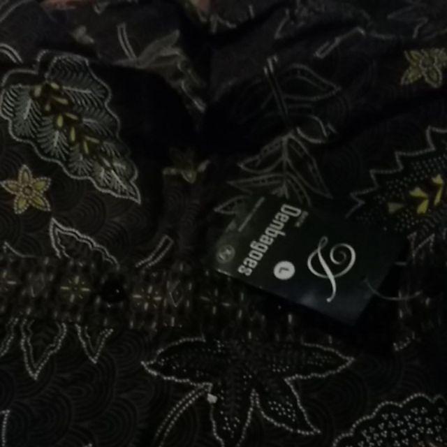 Odza Kemeja Batik Pekalongan Pria Sogan Hem Solo Slim Fit Lengan Pendek