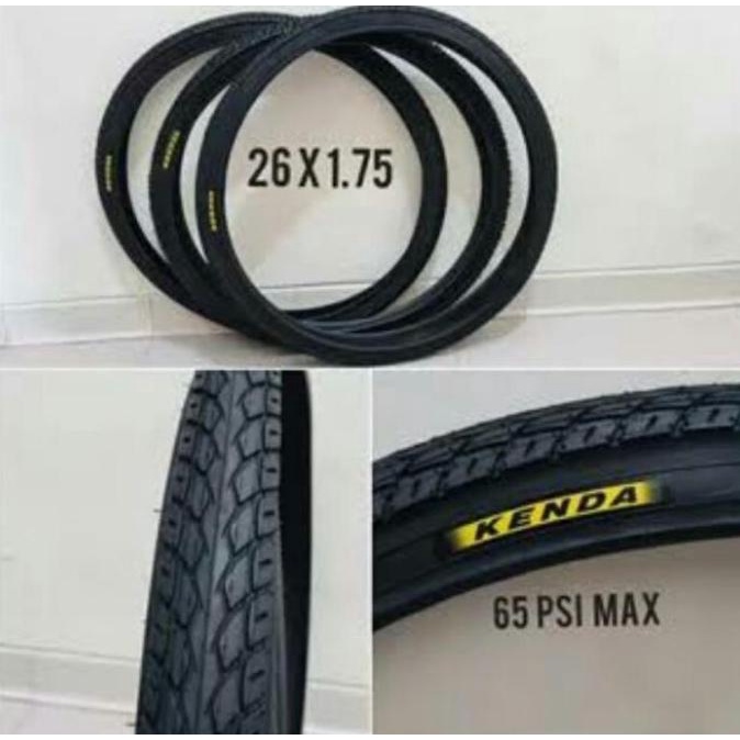 Ban Luar Sepeda 26 X 175 Kenda 26 X 1.75 Hitam
