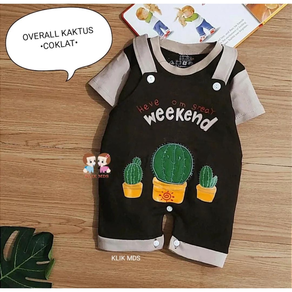 Klik Mds Overall Anak Bayi Laki-laki Motif Car Baby Dan Safari Estimasi Usia 3-12 Bulan-6