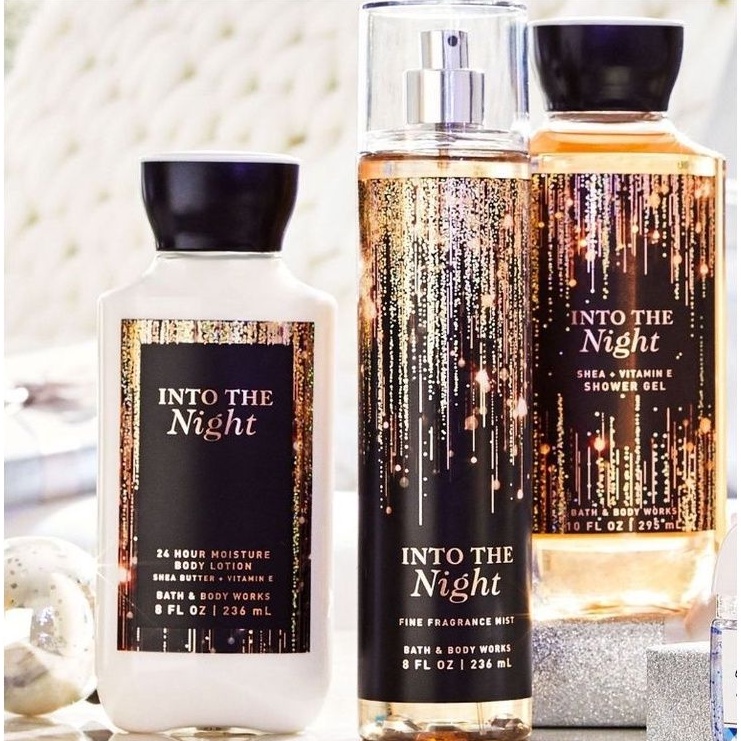 BATH &amp; BODY WORKS BBW INTO THE NIGHT SERIES MIST LOTION SHOWER GEL BODY CREAM HAND CREAM SHOWER GEL BODY CREAM LOTION MIST WASH WALLFLOWER ROOMSPRAY SCENTPORTABLE GENTLE GEL DEEP CLEANSING GENTLE FOAMING CREAMY LUXE