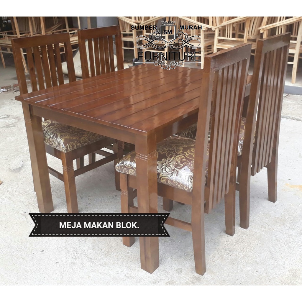 Meja makan type balok