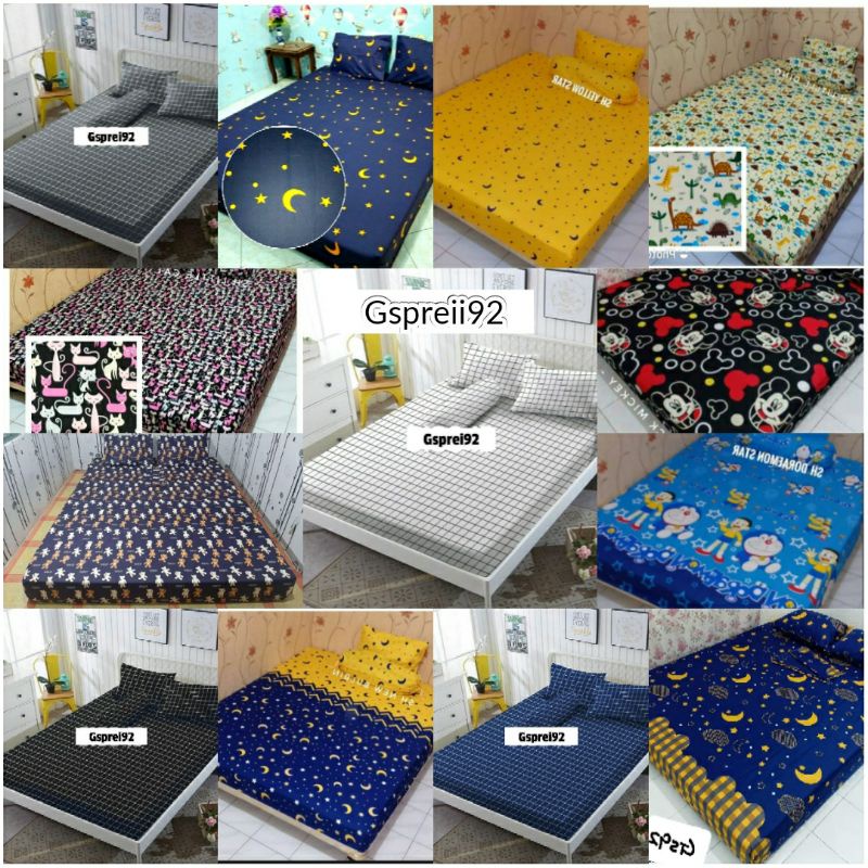 Sprei reseleting atau sarung kasur springbad tinggi 20 set sarban dan sargul