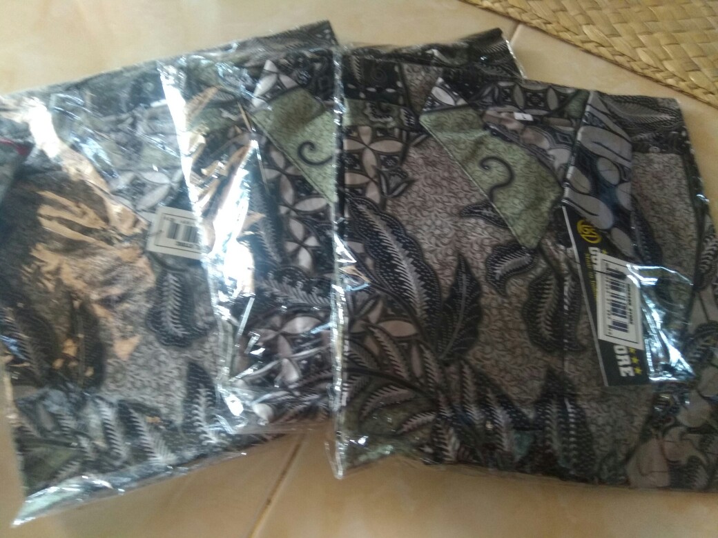 Risna Batik Hrb026 Kenongo Hem Kemeja Batik Pria Lengan Pendek Katun Primis Premium Halus M L Xl