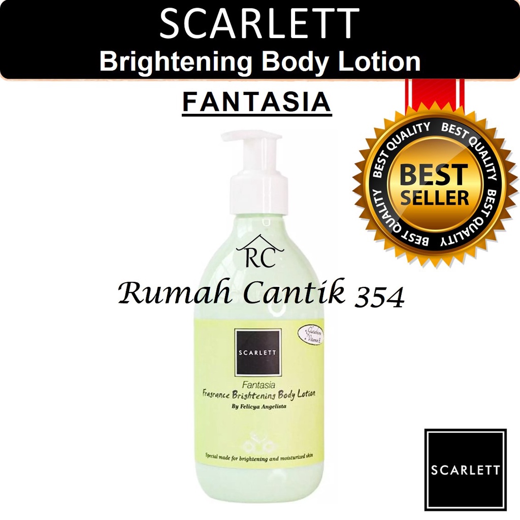 Scarlett Whitening Body Lotion Fantasia 300ml Rumah Cantik 354 Body Lotion Perawatan Kulit Tubuh