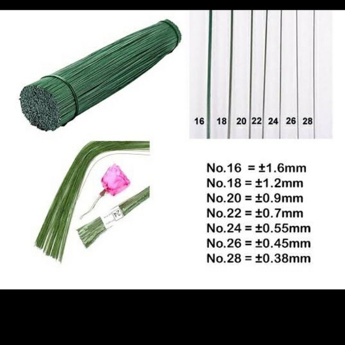 Batang kawat  Tangkai Bunga  Kawat Tangkai Bunga Hijau