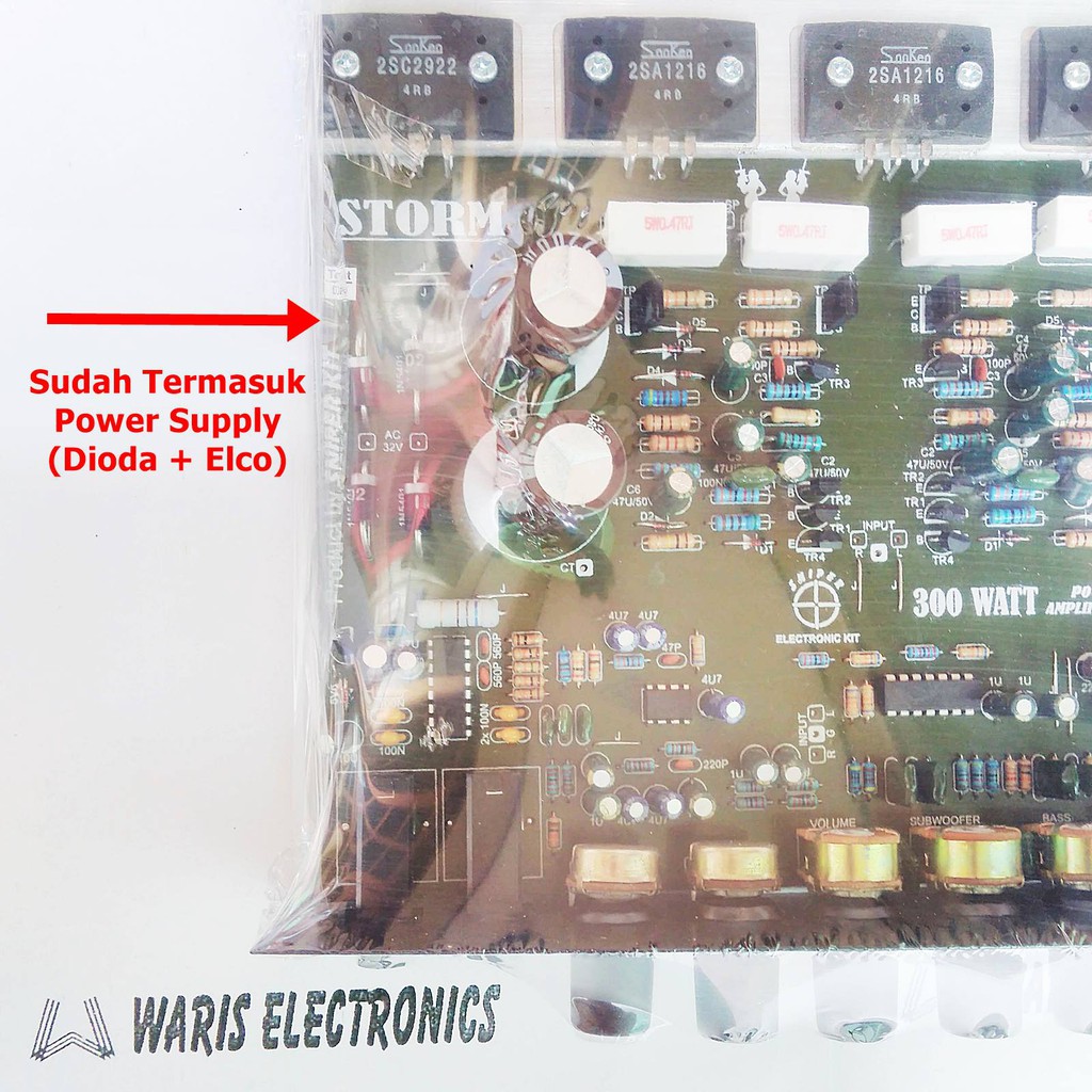 kit mesin speaker aktif stereo amplifier Sanken 200w plus subwoofer dan echo