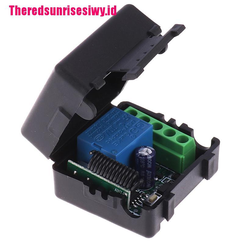 【Theredsunrisesiwy.id】1CH Channel Wireless RF Remote Control Receiver Relay Switch DIY Module 433MHz