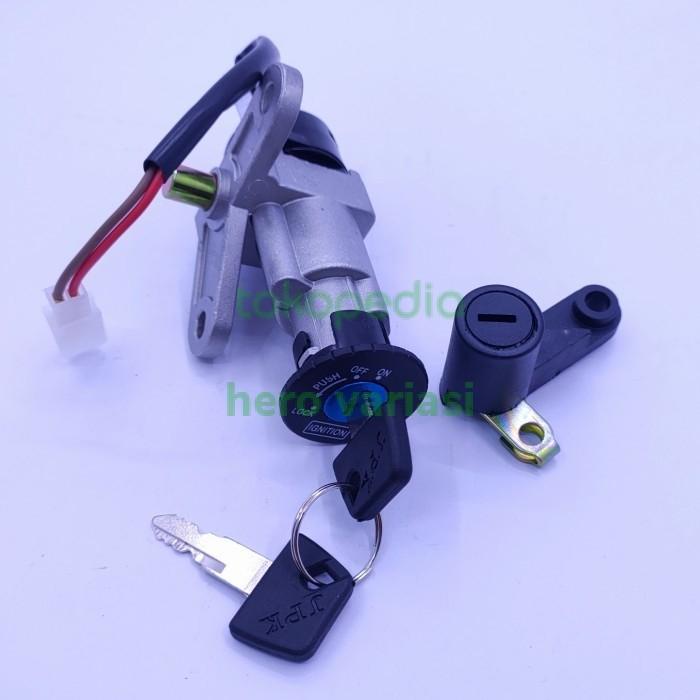 Shock | Kunci Kontak Lengkap Kunci Jok Motor Mio Smile Mio Sporty / Sporty