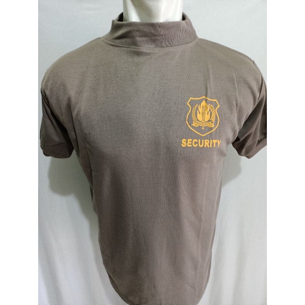 KAOS LENGAN PDK SECURITY KRAH LEHER TINGGI//SATPAM//WARNA  COKLAT