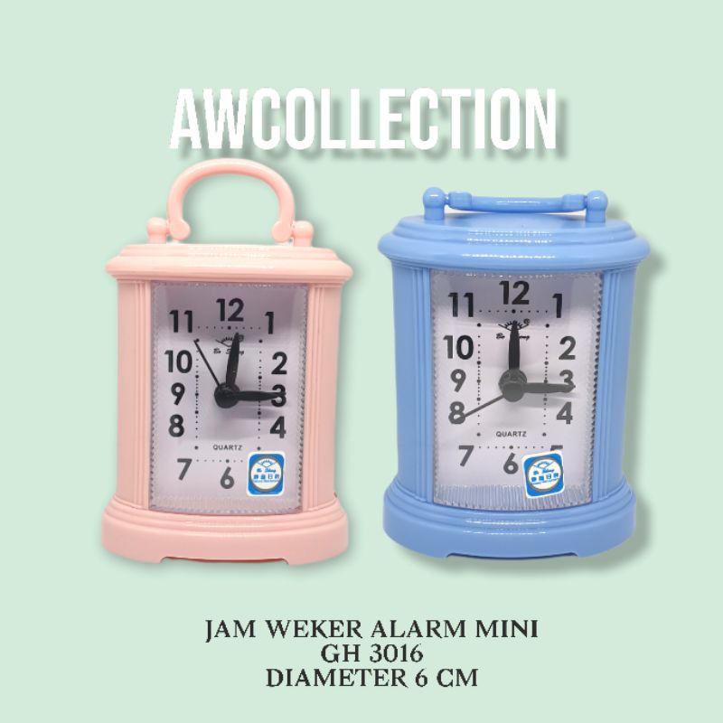 Jam Weker Alarm Mini LM 77 / Jam Meja Mini / Jam Unik / Sweep