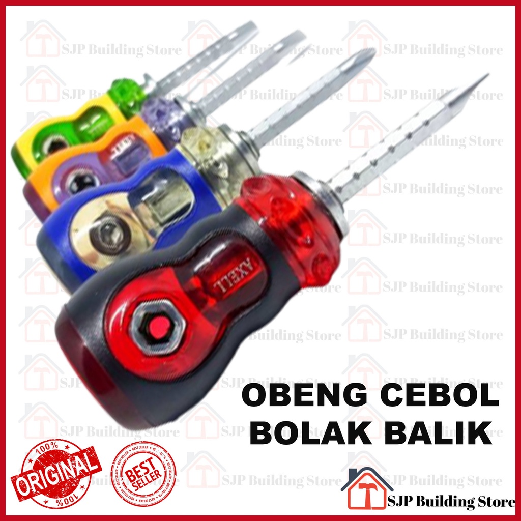 [COD] OBENG BOLAK BALIK CEBOL OBENG MINI CEBOL +/- 2WAY GAGANG PVC OBENG PENDEK