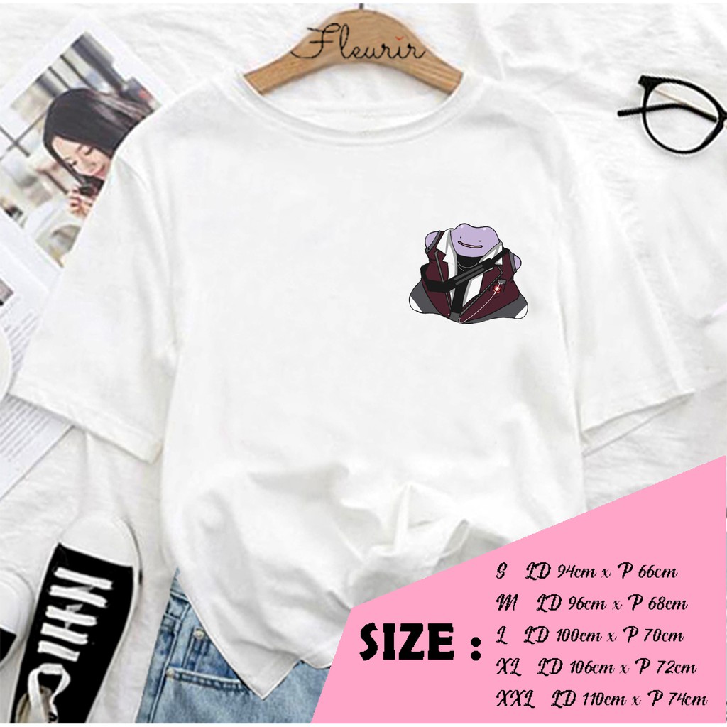 FLEURIR - KAOS DITTO SERAGAM WANITA DEWASA LENGAN PENDEK TEE UNISEX OVERSIZED JUMBO
