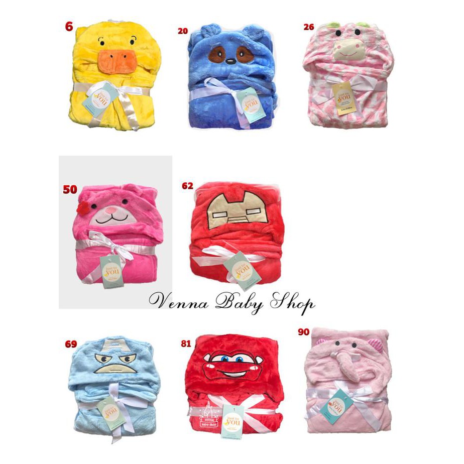 Selimut Bayi Topi Karakter Carter / Carters Original Import Lembut