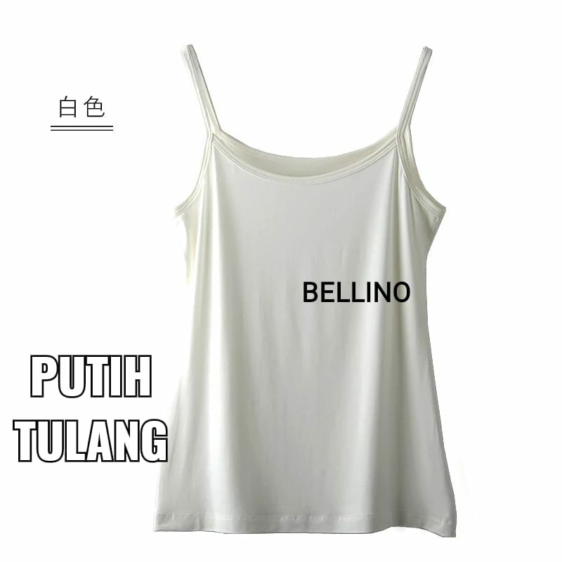 Singlet Wanita Jumbo LD 115cm Tanktop Jumbo XXL Teng top XXL Tentop  Tali Lebar Big Size-tali putih tulang