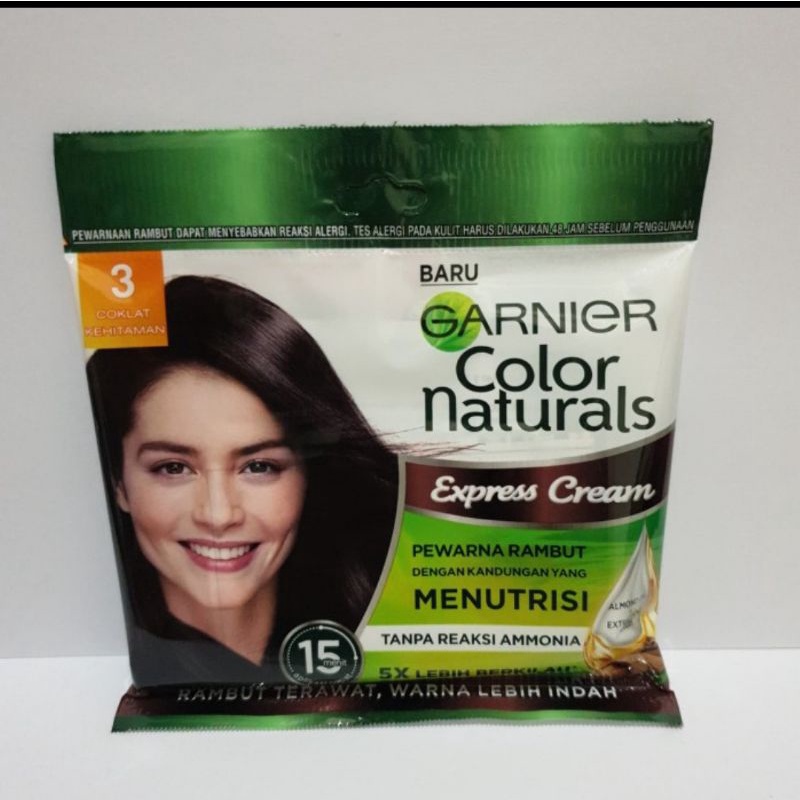 GARNIER COLOR NATURALS CAT RAMBUT NO. 3 COKLAT KEHITAMAN