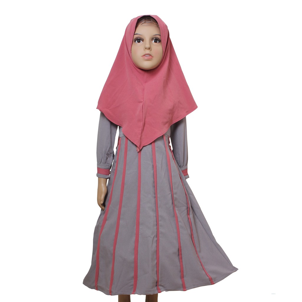 Hijab Chris/Baju Muslim Anak Murah/ Pakaian Muslim Anak Perempuan/ Gamis Anak 3 - 5 Tahun