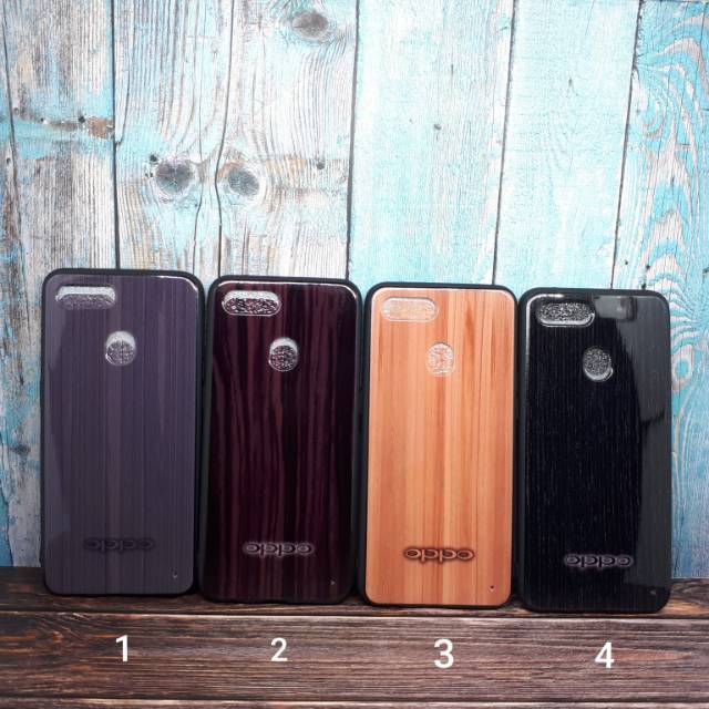 Case Fuze Motif Kayu / Wood For OPPO F9
