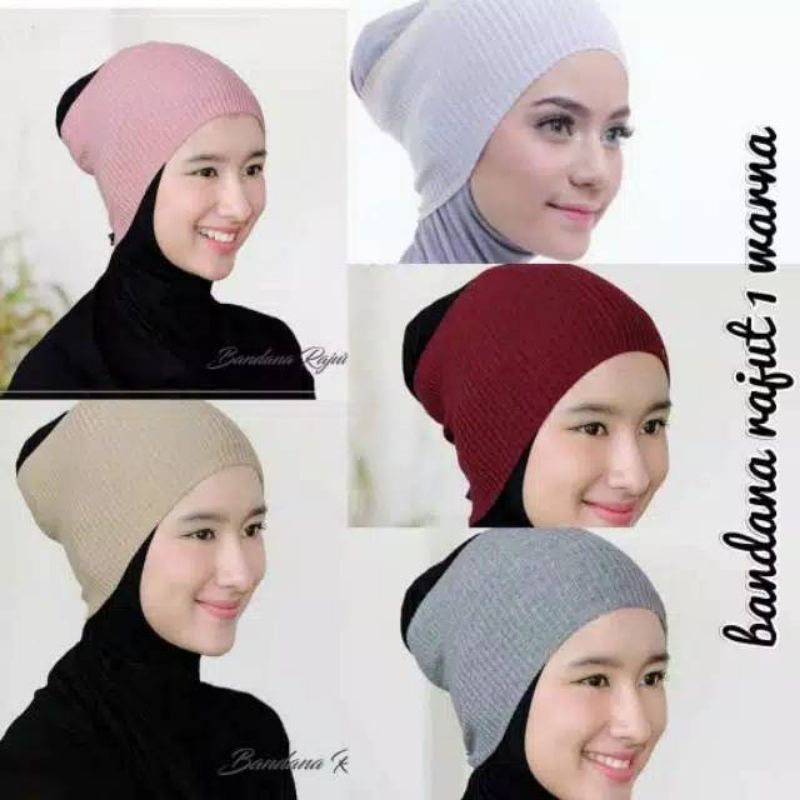 BANDANA CIPUT RAJUT INNER POLOS 1 WARNA