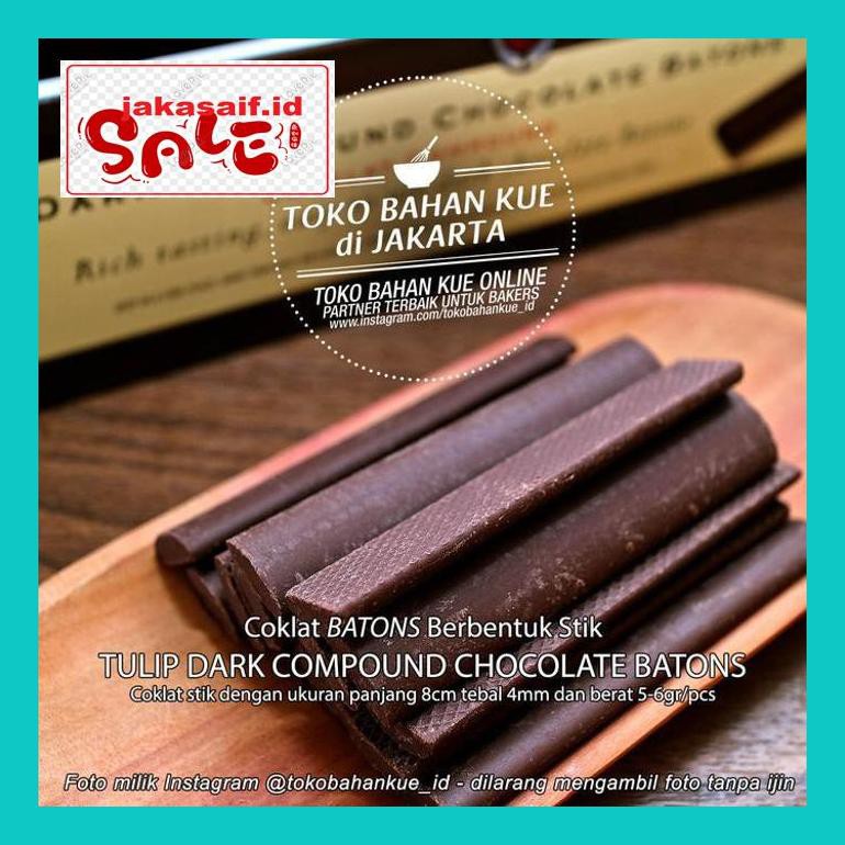 

S5085D0Yh Stik Coklat Chocolate Batons Compound Sticks Tulip Baton Cocoa 1Kg D5Uuty