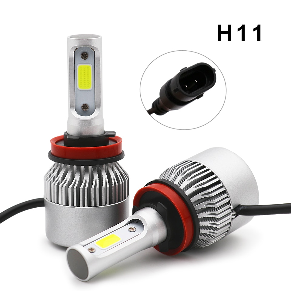 TaffLED Lampu Mobil LED COB Headlight 8000LM H11/H9/H8 S2 Chip 2 PCS