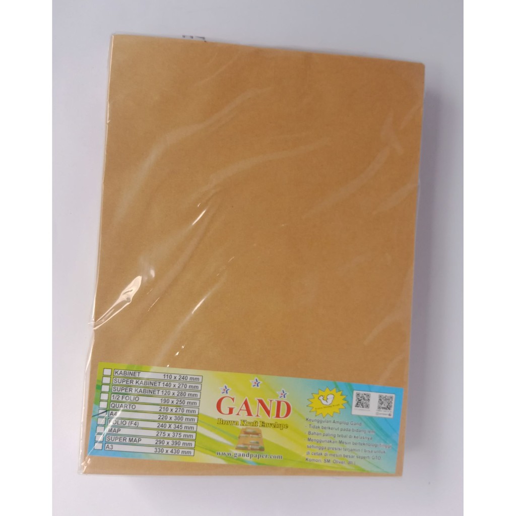 

Amplop Coklat Ukuran A4