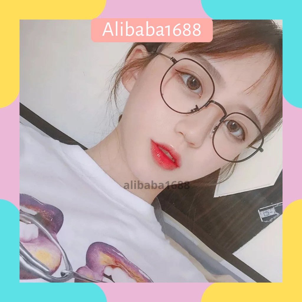 *ALIBABA1688*COD Kacamata anti radiasi / kacamata Baca Frame Anti Radiasi Kacamata Metal Gaya Retro Pria / Wanita B11